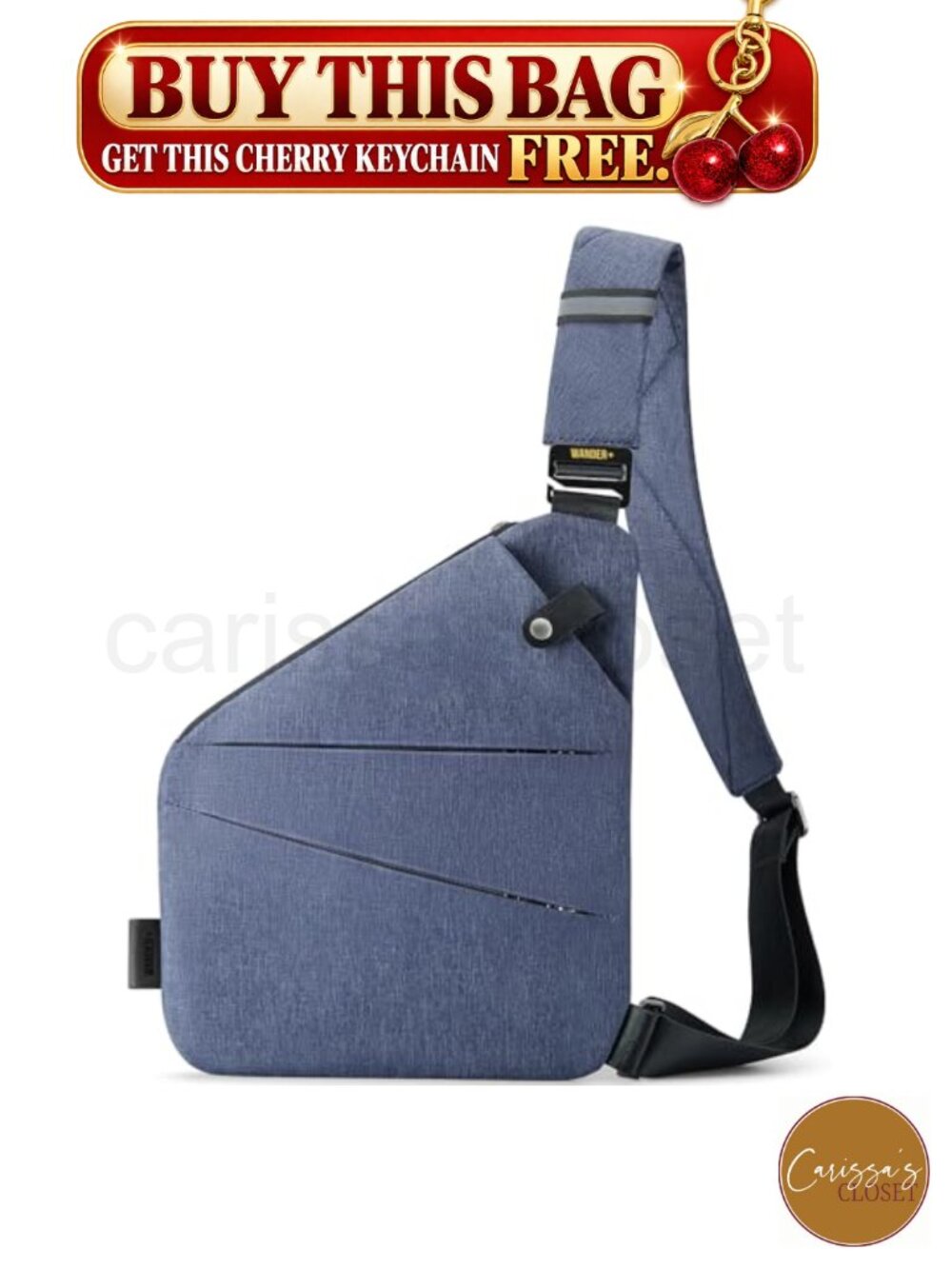 β¨ Anti Theft Crossbody Travel Bag Multi-Pocket Slim Sling Bag